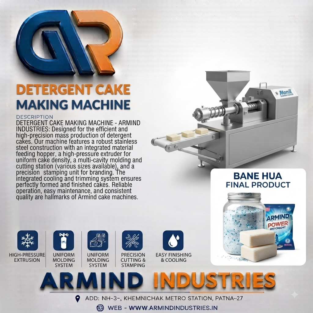 Detergent Cake Making Machine - Household & Daily Use Machines manufacturer Bihar