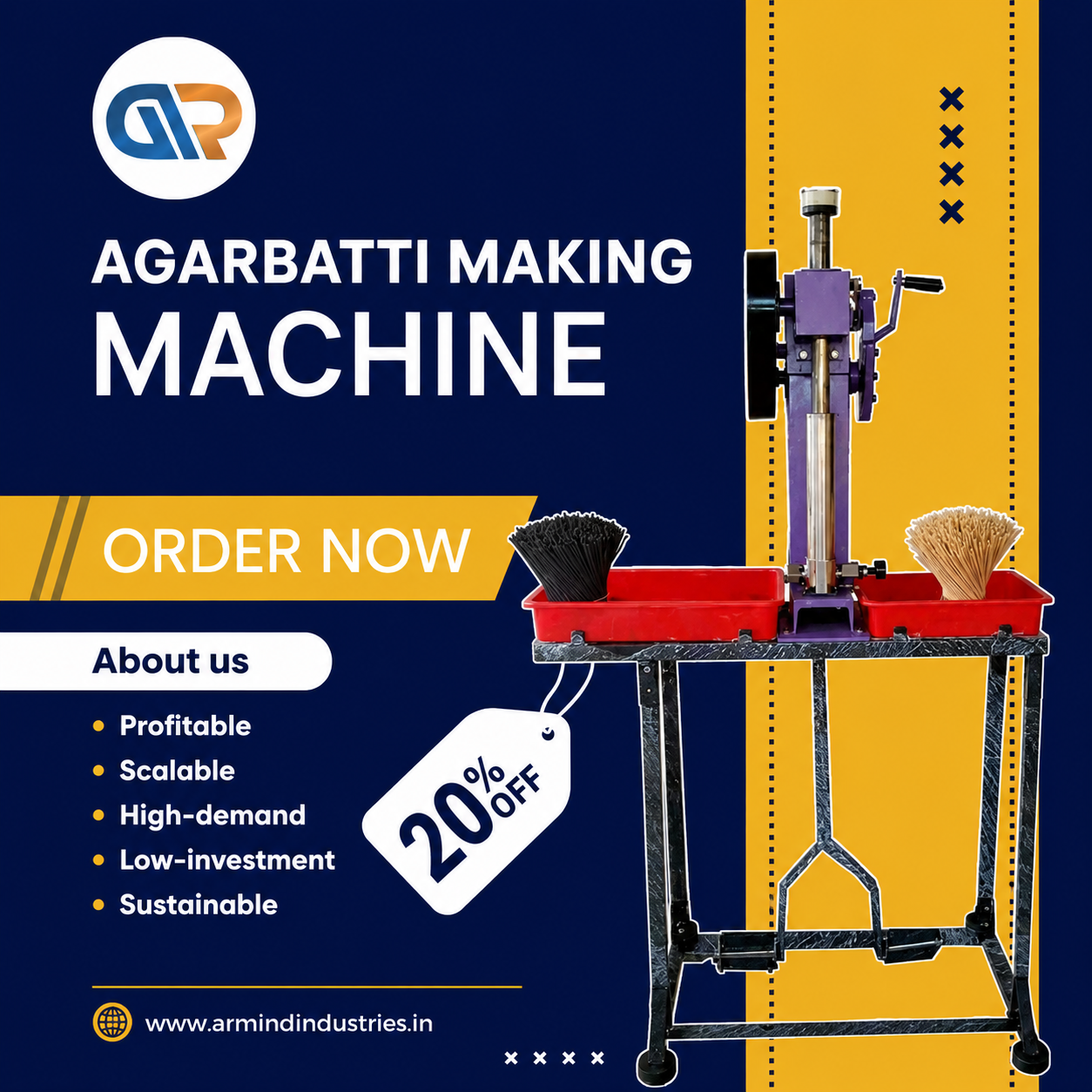 Manual Agarbatti Making Machine - Household & Daily Use Machines manufacturer Bihar